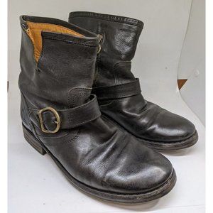 Fiorentini+ Baker Chad Carnaby Boot Black Leather Zipper Closure EU 37